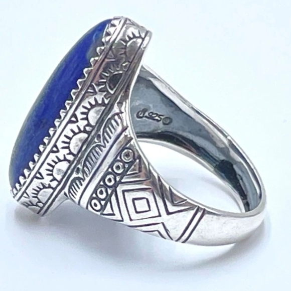 SALE! Carolyn Pollack Relios Lapis Lazuli 925 Sterling Silver Ring Sz.7 - Picture 4 of 10